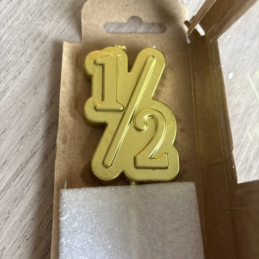 PHD Cake 1/2 Gold Candle In Box - Some Wear On Box